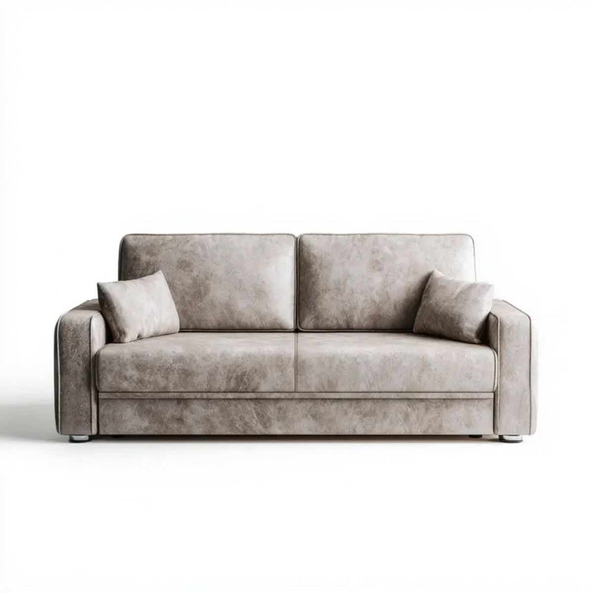 Dwuosobowa sofa z mikrofibry taupe 180 x 90 x 85 cm