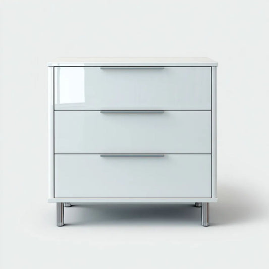 Biała komoda MDF z 3 szufladami, 80 x 40 x 90 cm
